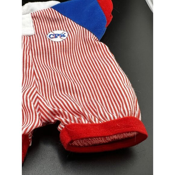 2006 Play Along Cabbage Patch Kid Babies Baseball Red White Striped Romper VHTF - Picture 6 of 14